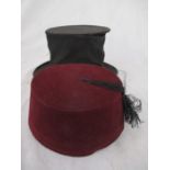 A vintage Fez along with a collapsible opera top hat ( A/F)