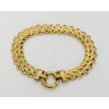 An Italian 9ct gold interlaced bracelet, weight 11g