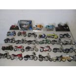 A collection of twenty nine model motorcycles including Maisto etc
