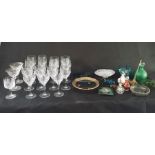 A collection of various glassware, art glass etc including Royal Doulton
