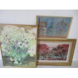 An Impressionist oil on canvas signed Rabjohns, and oil on board by Rodrigues Bronchu and a