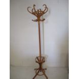 A freestanding coat stand