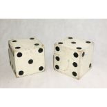 A pair of large wooden dice