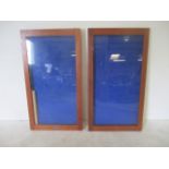 A pair of large wall hanging display cabinets - height 152cm, width 82.5cm