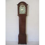 An oak longcase clock, the painted dial with maritime theme signed T Kilham, Epworth