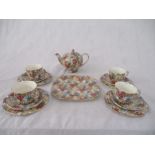 A part Royal Winton "Margueritte" chintz tea set