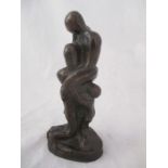 A 20th century unsigned bronze family group incised 1/8, height 20cm