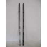 A pair of Kassnar beach caster carbon composite 12ft spinning rods