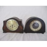 Two oak cased Art Deco mantle clocks