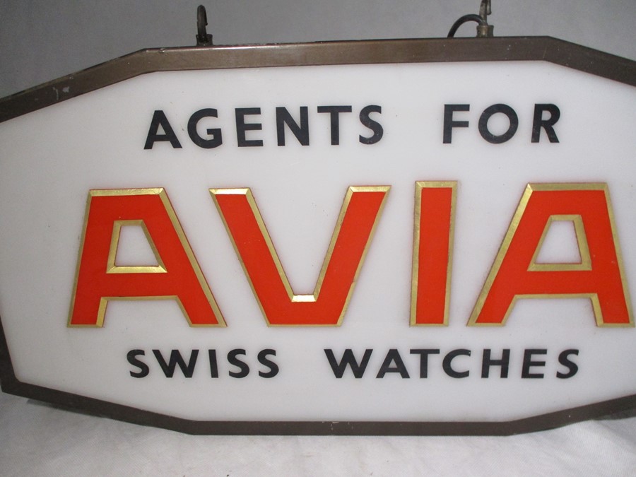 An Avia Swiss Watches light-up shop advertising sign - Image 4 of 8