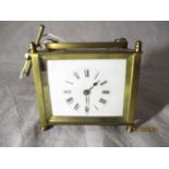 A French brass carriage clock