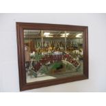 A framed Hall & Woodhouse's Traditional Ale advertising mirror