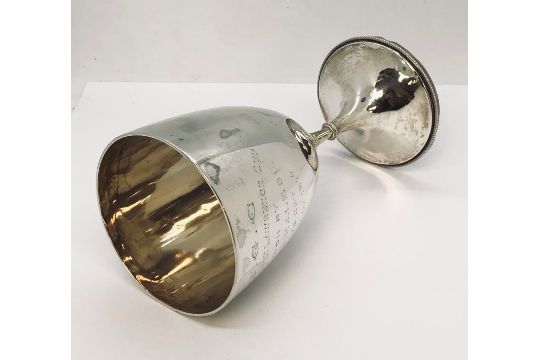 A hallmarked silver goblet, weight 208.6g - Image 2 of 2