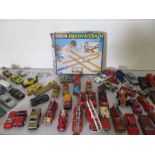 A collection of die cast toy cars including Matchbox, Tonka, Burago and Corgi. Plus a ,Matchbox "