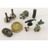 A small collection of interesting items including a pair of small Dansk vases etc.