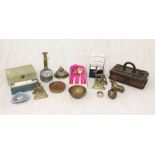 A collection of assorted items including brassware, Patole, Royal Worcester etc.