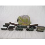 A collection of OO gauge model railway locomotives, rolling stock etc.