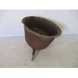 A vintage cast iron boiler - approx. height 37cm, diameter 50cm