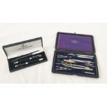 A Louis Codan ballpoint pen set, hallmarked silver pickle fork and a cased A G Thornton