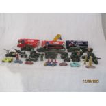 A collection of mainly military die cast vehicles including Dinky, Corgi etc.