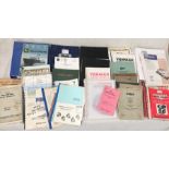 A collection of various vintage manuals and other engineering literature including John Deere,