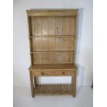 A pine dresser with two drawers