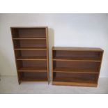 Two freestanding bookcases