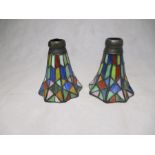 A pair of Tiffany style small lamp shades