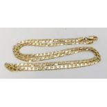 A 20 inch 9ct gold curb chain, weight 7.4g