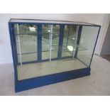 A vintage shop display counter with mirrored doors - height 105cm, width 154cm depth 46cm