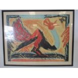 Michael Rothenstein "Peacock Bird" (1908-1993) signed Artists Proof IV, woodcut printed in colours
