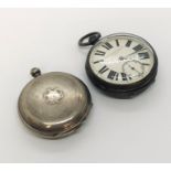 A hallmarked silver pocket watch, the movement signed H Wolfe, Manchester, the white enamelled