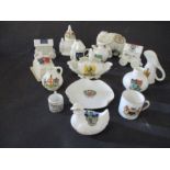 A collection of crested china including Grafton, Arcadian etc.