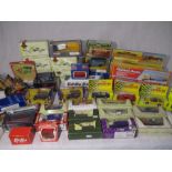 A collection of various die-cast vehicles including Matchbox Models of Yesteryear, Corgi Classics,