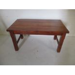 A rectangular coffee table