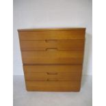 A Grange Uniflex mid-century chest of six drawers