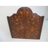 A Dutch marquetry corner cupboard