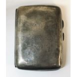 A hallmarked silver cigarette case, weight 76.6g