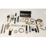 A collection of various watches including Sekonda, Avia, Rotary, Baylor etc. along with a