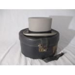 A Moss Bros (Convent Garden) top hat in original box, owned by Group Captain W.G.Moseby (Royal Air