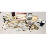 A collection of costume jewellery etc.