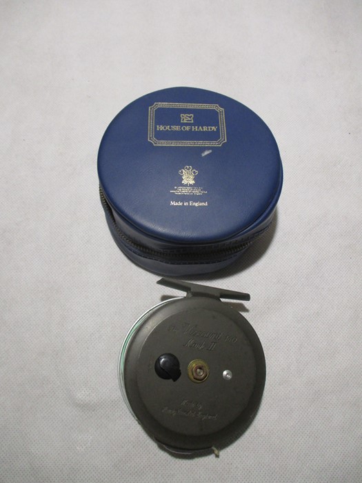 A Hardy Bros. Ltd "The Viscount 140 Mark 2" fishing reel in case