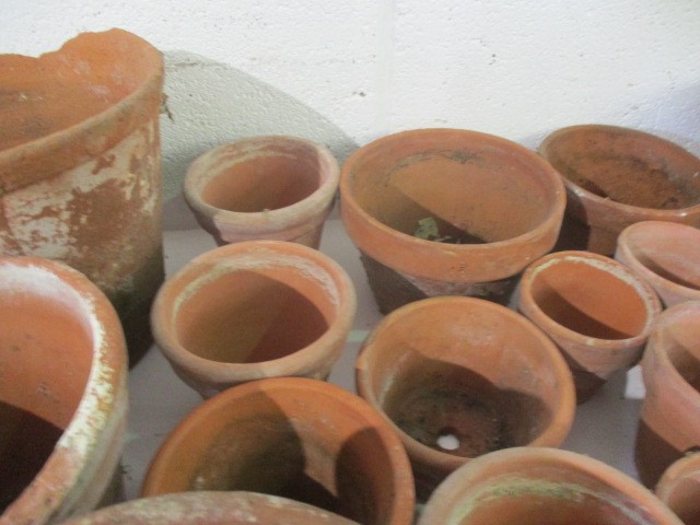 A large collection of terra cotta pots. - Image 5 of 7