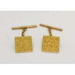 A pair of 18ct gold cufflinks weight 5.6g