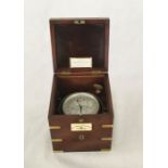 A mahogany-cased 24 hour marine chronometer by Thomas Mercer, maker to the Admiralty, London,
