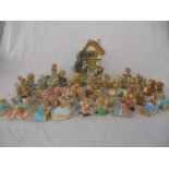 A large collection of Pendelfin figures including "Castle Tavern", in three boxes