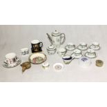 A collection of various china including a part tea set etc.