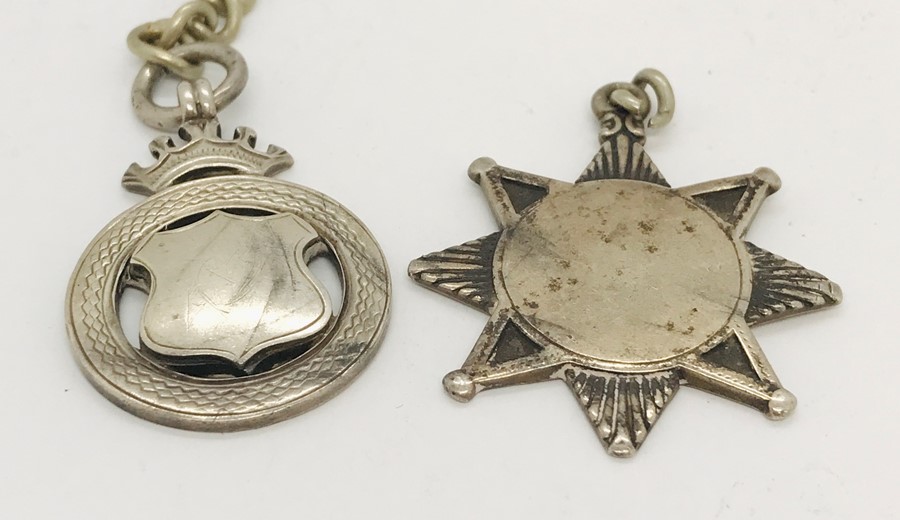 A small collection of silver jewellery, medallions etc. - Image 3 of 4