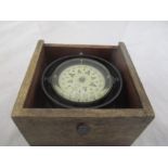 A vintage Plastimo gimballed compass in case