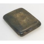 A hallmarked silver cigarette case, weight 88.8g